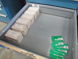 LISTA HEAVY DUTY 10-DRAWER PARTS CABINET W/ CONTENTS (W-44) LOADING & HANDLING FEE $25-